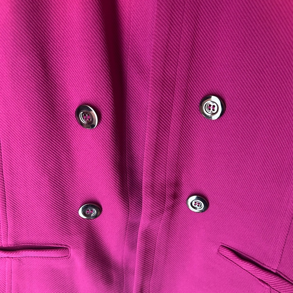 NWT Soho Apparel Raspberry Scoop Neck Ribbed Blazer Size L Office Chic - Picture 3 of 8